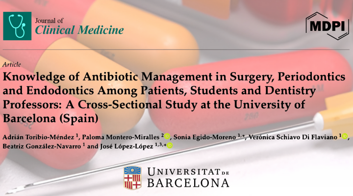 Nova publicació científica sobre la gestió d’antibiòtics en odontologia.
